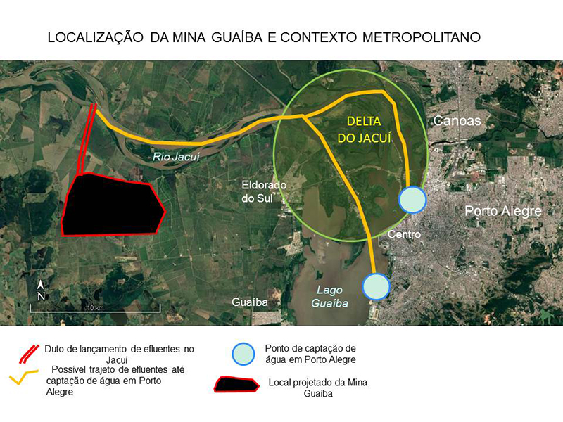 localização da mina Guaíba