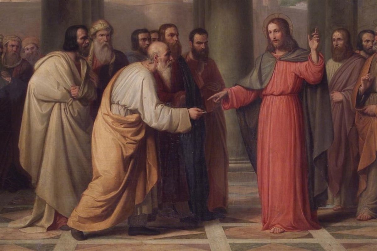 O cobrador de impostos e o “cobrador” da justificação. Comentário de Ana Casarotti “Jesus entre os escribas e fariseus” (1844), obra de Achille Mazzotti